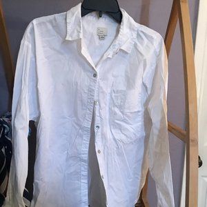 A New Day White Collared and Button-Down Blouse